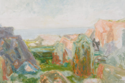 Oil painting by Helge Jensen - 1950s