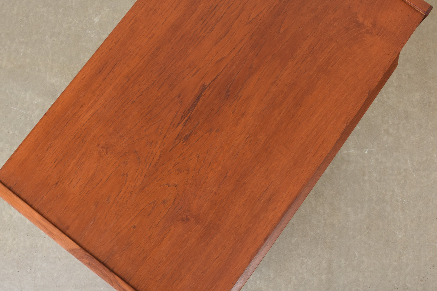 1960s teak chest with lipped handles