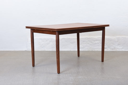 1960s extending teak dining table - 140L cm