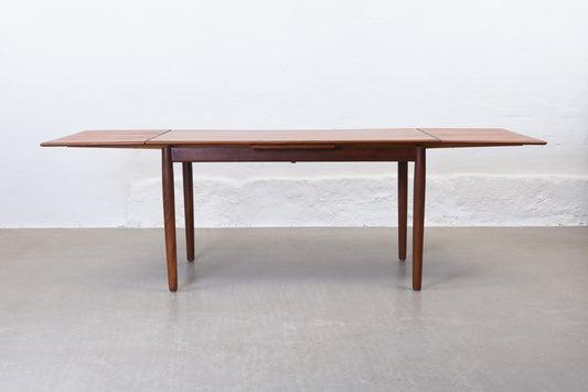 1960s extending teak dining table - 140L cm