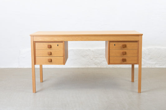 1970s oak desk by Domino Møbler no. 1
