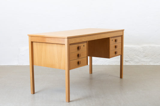 1970s oak desk by Domino Møbler no. 1
