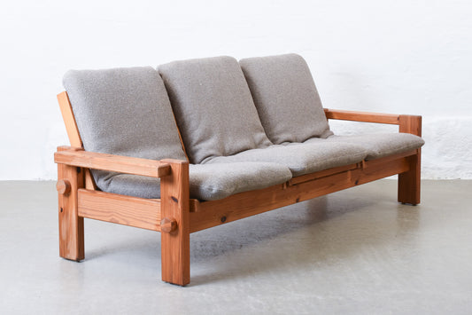 Newly reupholstered: 1970s three seat sofa by Yngve Ekström