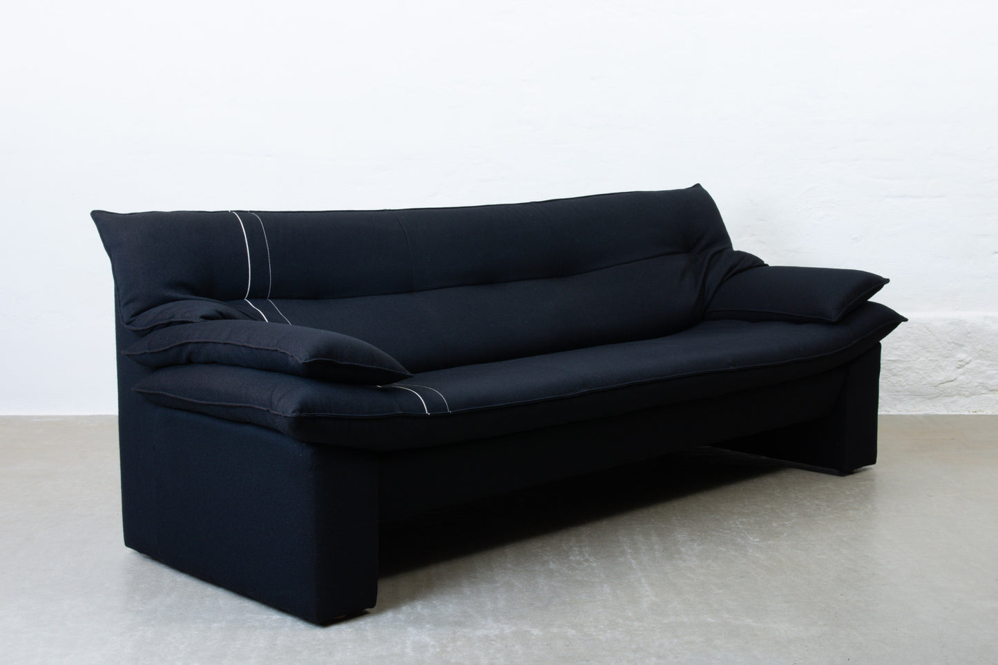 1980s three seat sofa in wool