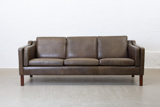1960s three seater in leather by Vemb