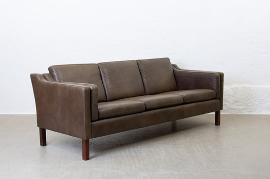 1960s three seater in leather by Vemb