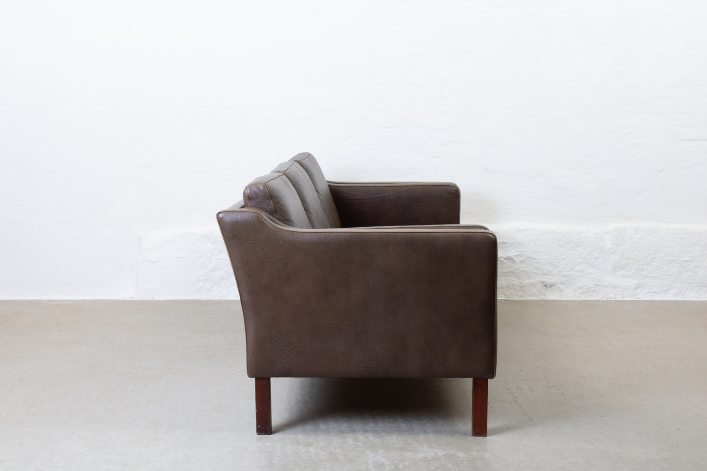 1960s three seater in leather by Vemb