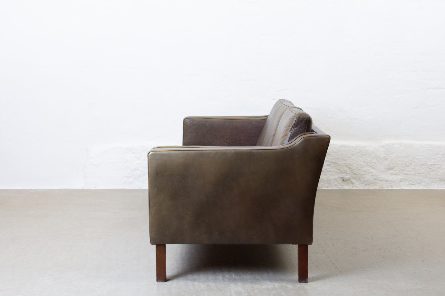 1960s three seater in leather by Vemb