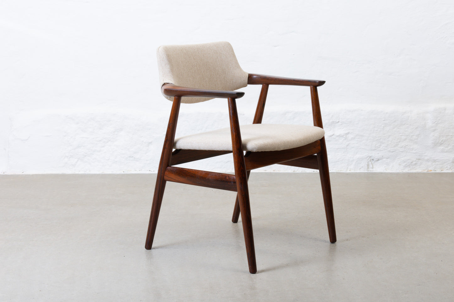 Newly reupholstered: 1960s rosewood armchair by Svend Aage Eriksen