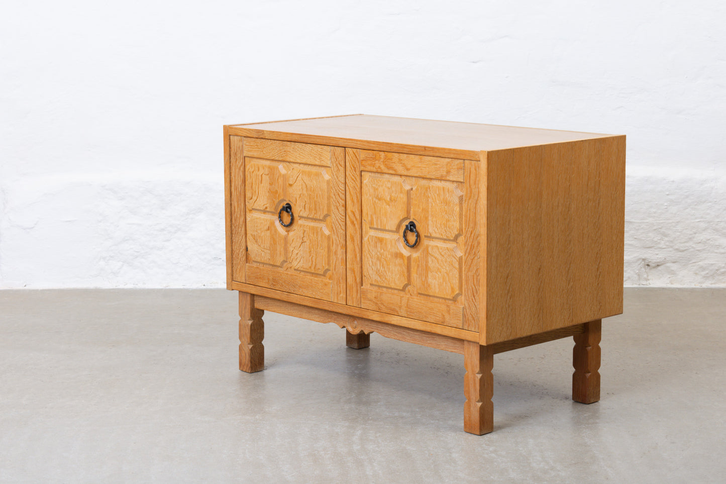 Two available: 1970s short sideboards in oak