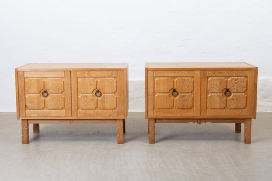 Two available: 1970s short sideboards in oak