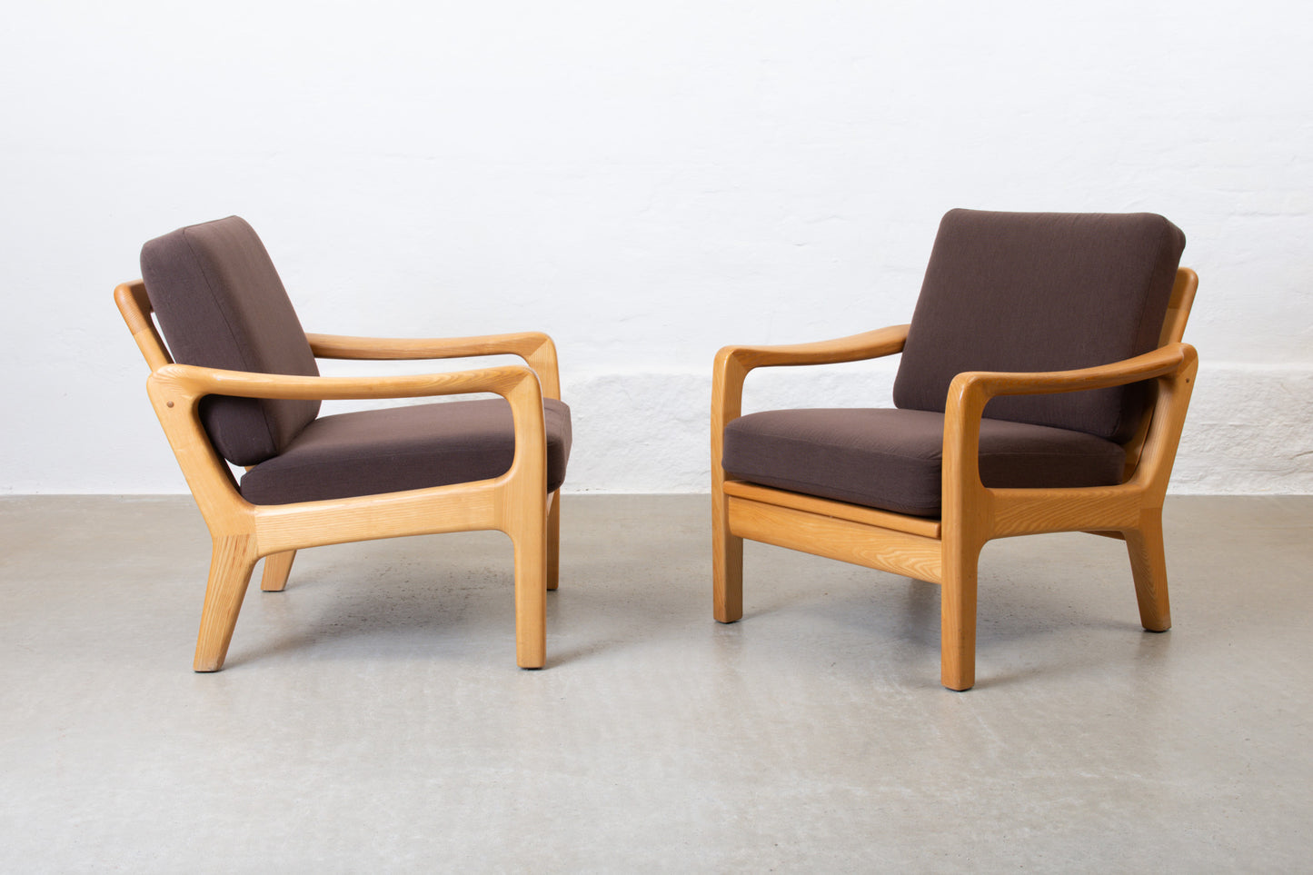 Two available: 1980s ash loungers by Juul Kristiansen