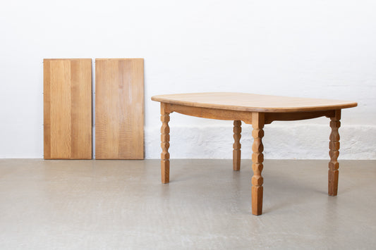 1970s extending oak dining table by CJ Rosengaarden