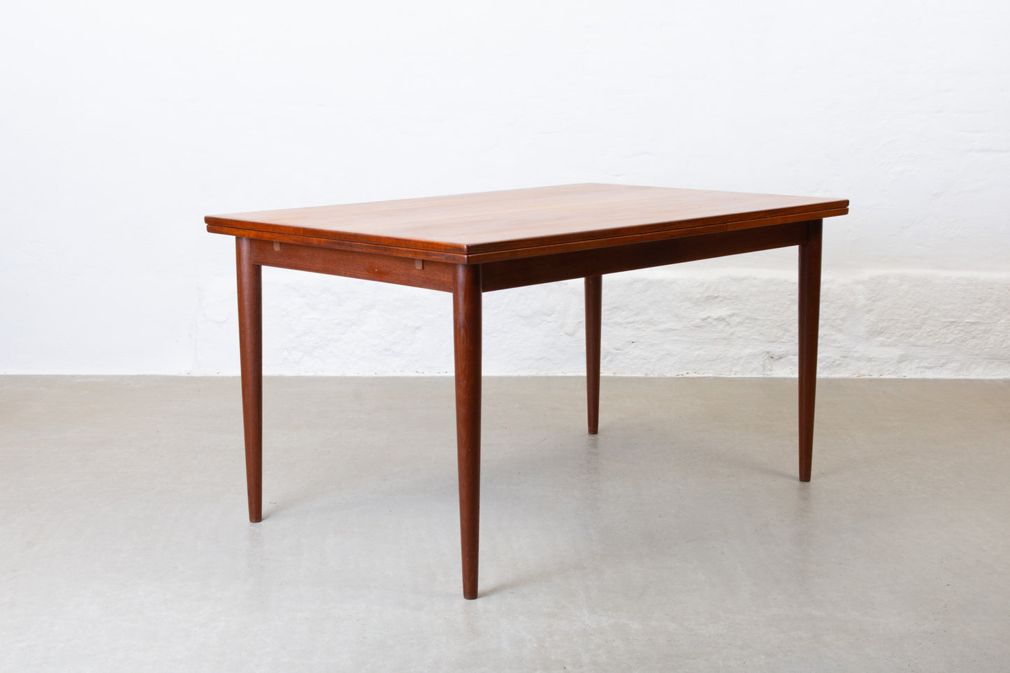 1960s extending teak dining table - 132L cm