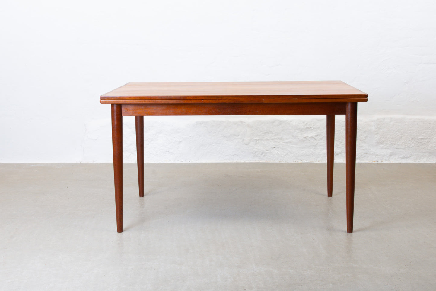 1960s extending teak dining table - 132L cm