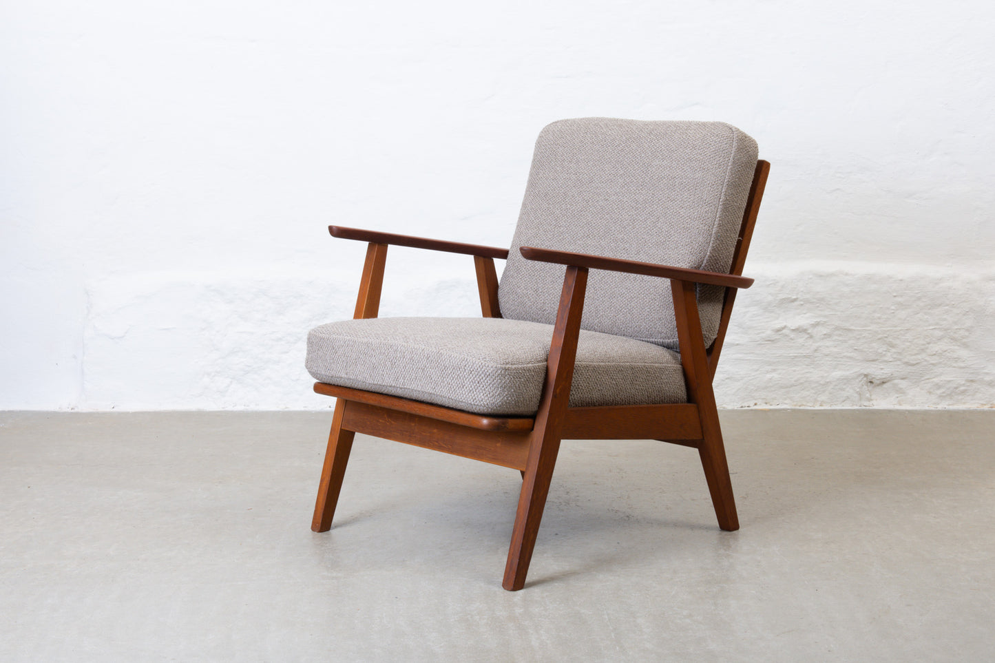 Newly reupholstered: 1960s teak lounge chair