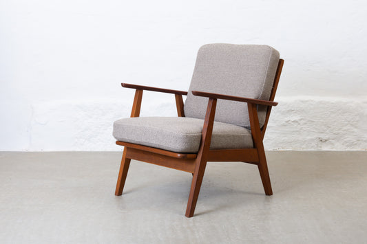 Newly reupholstered: 1960s teak lounge chair