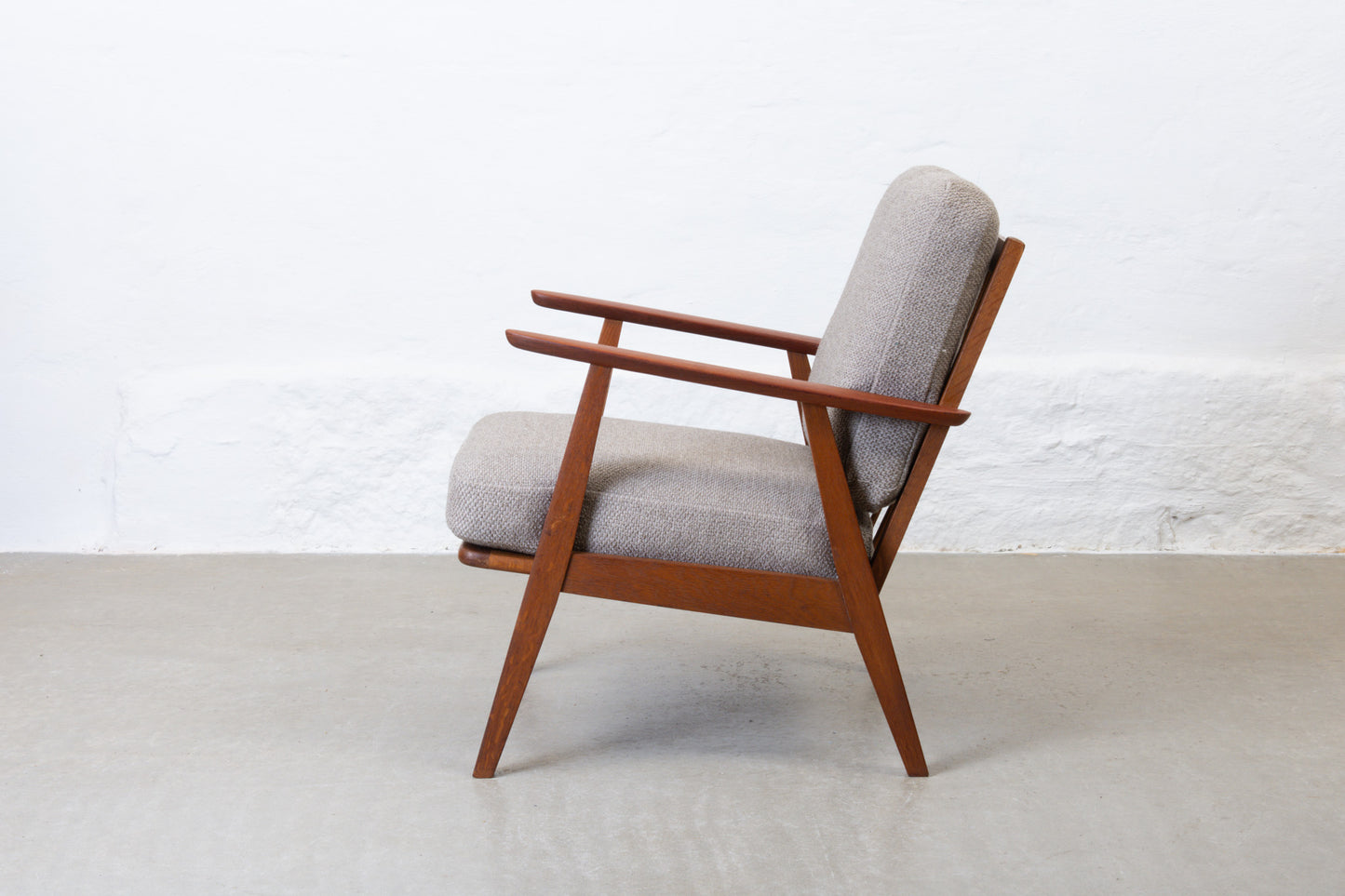 Newly reupholstered: 1960s teak lounge chair