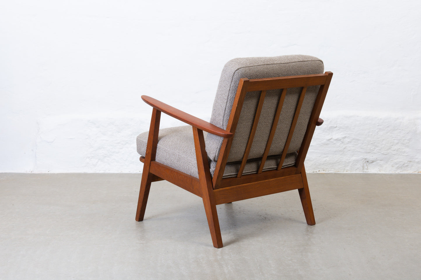 Newly reupholstered: 1960s teak lounge chair