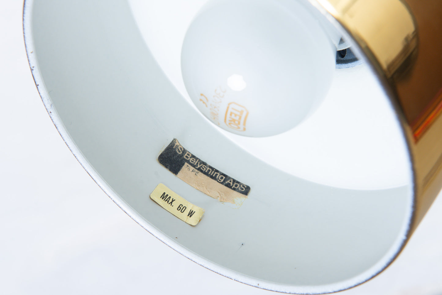 1960s twin-headed brass floor lamp