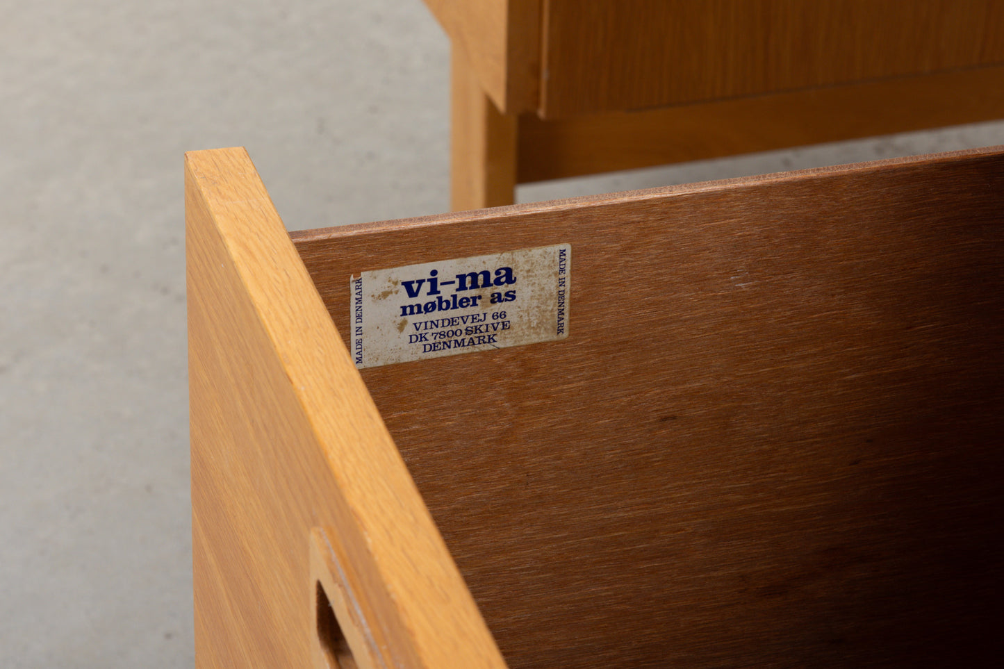 1970s twin pedestal oak desk by Vi-Ma Møbler