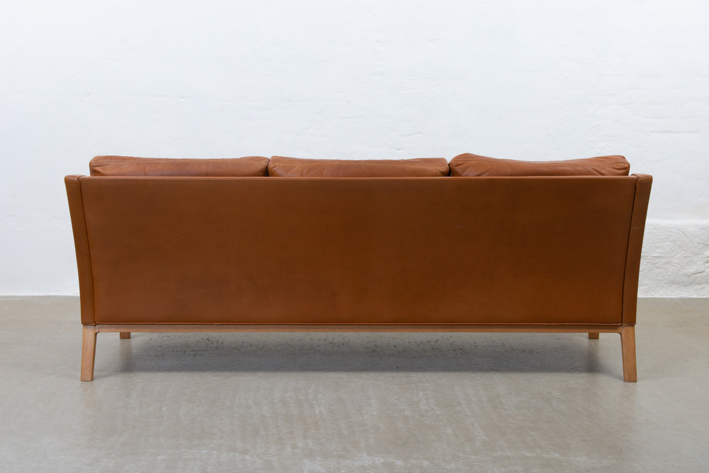 1960s three seat leather sofa by Kai Lyngfeldt Larsen