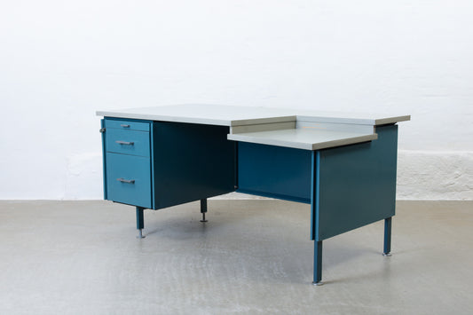 1950s single pedestal metal desk