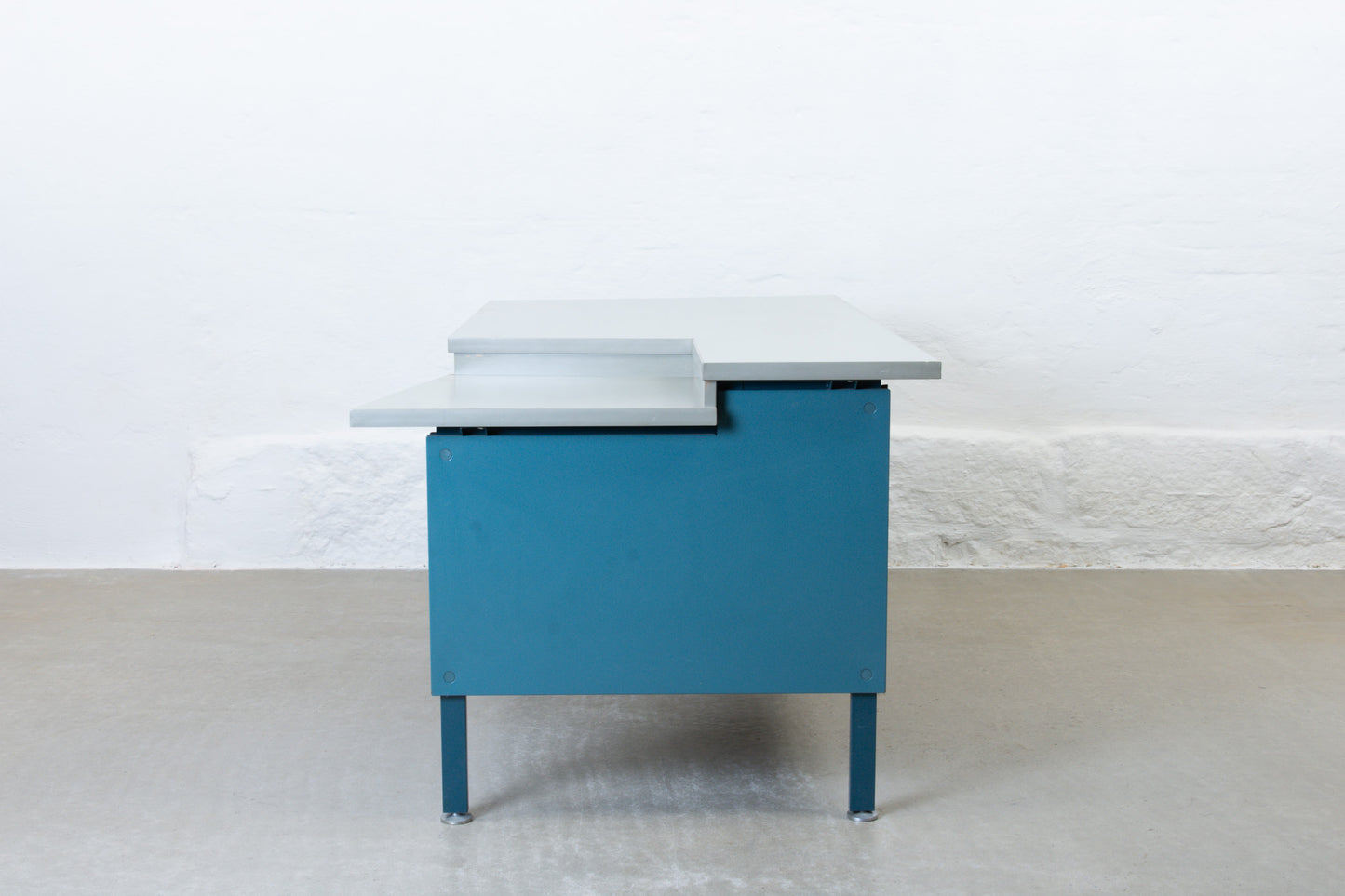 1950s single pedestal metal desk