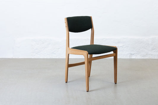 Newly reupholstered: 1950s set of oak chairs by J.C.A. Jensen Møbelfabrik