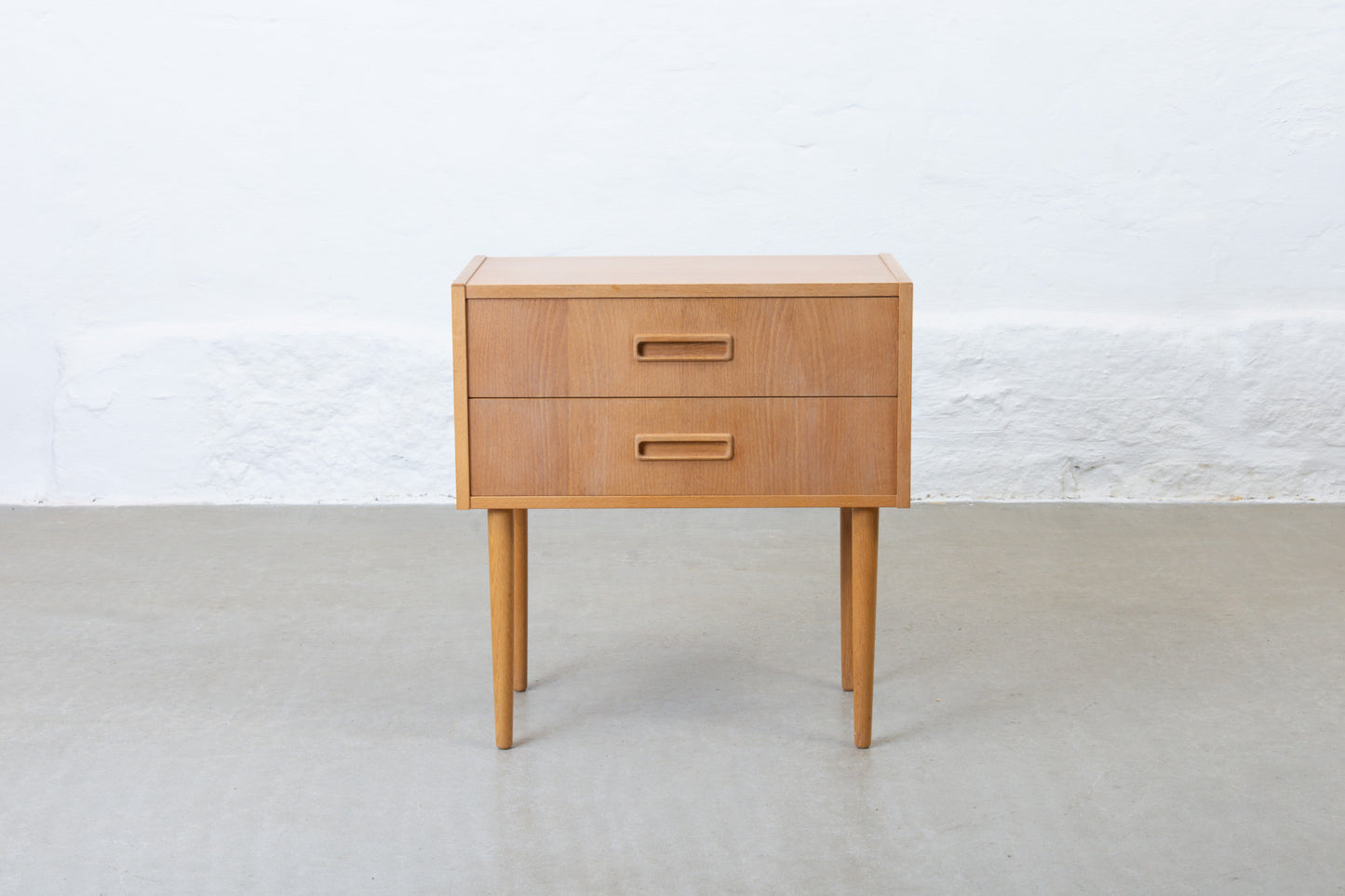 1970s low chest in oak