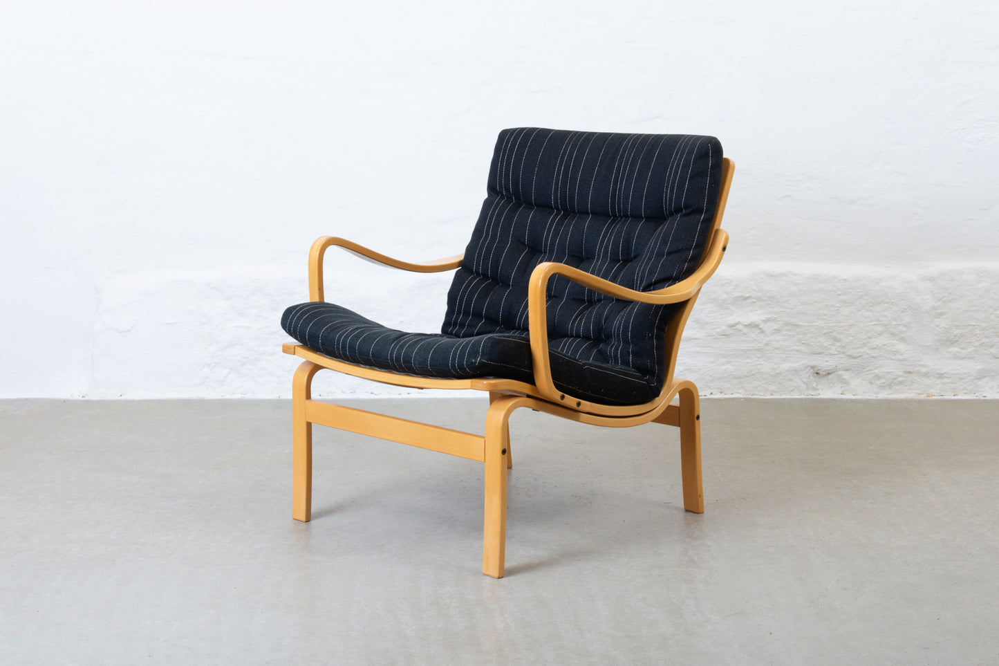 1980s lounger + foot stool by Lindlöfs Interiör