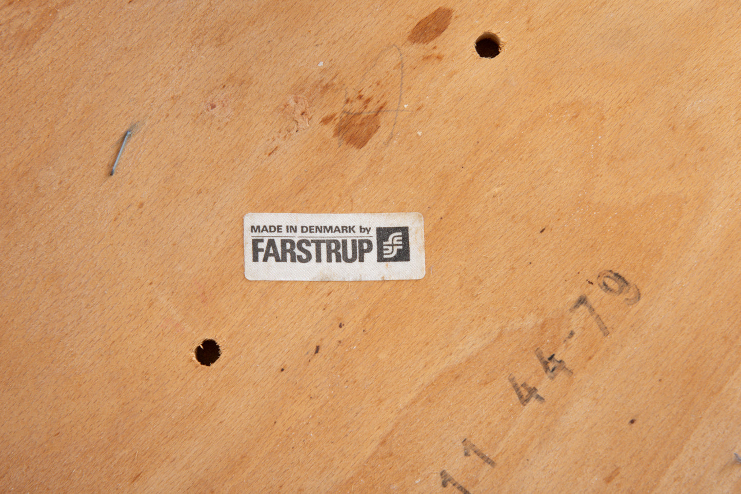 Newly reupholstered: 1960s set of teak + beech chairs by Farstrup Møbler