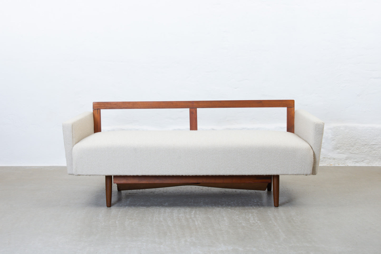 Newly reupholstered: 1950 two seat sofa bed