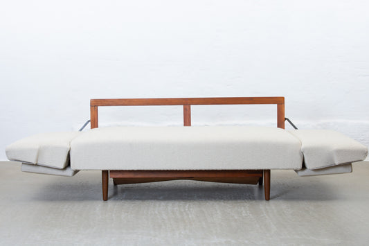 Newly reupholstered: 1950 two seat sofa bed