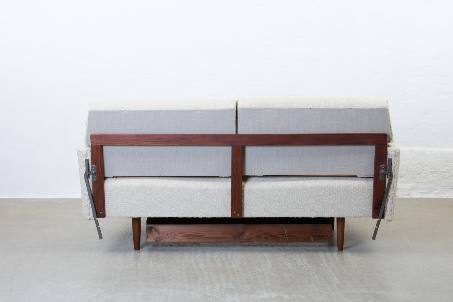 Newly reupholstered: 1950 two seat sofa bed