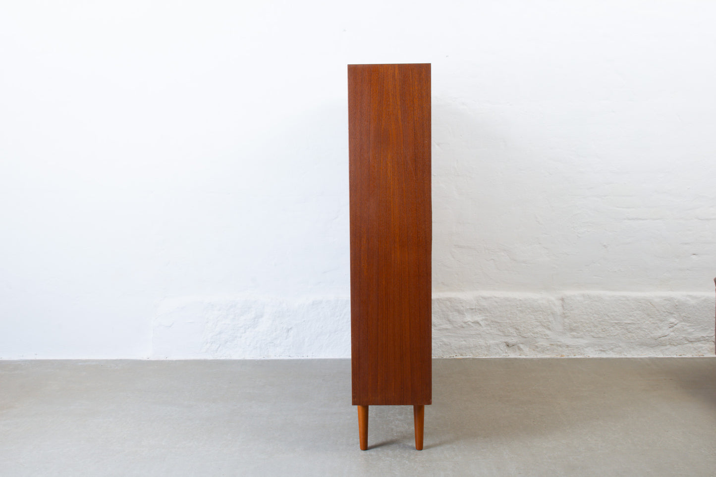 1960s tall teak bookshelf
