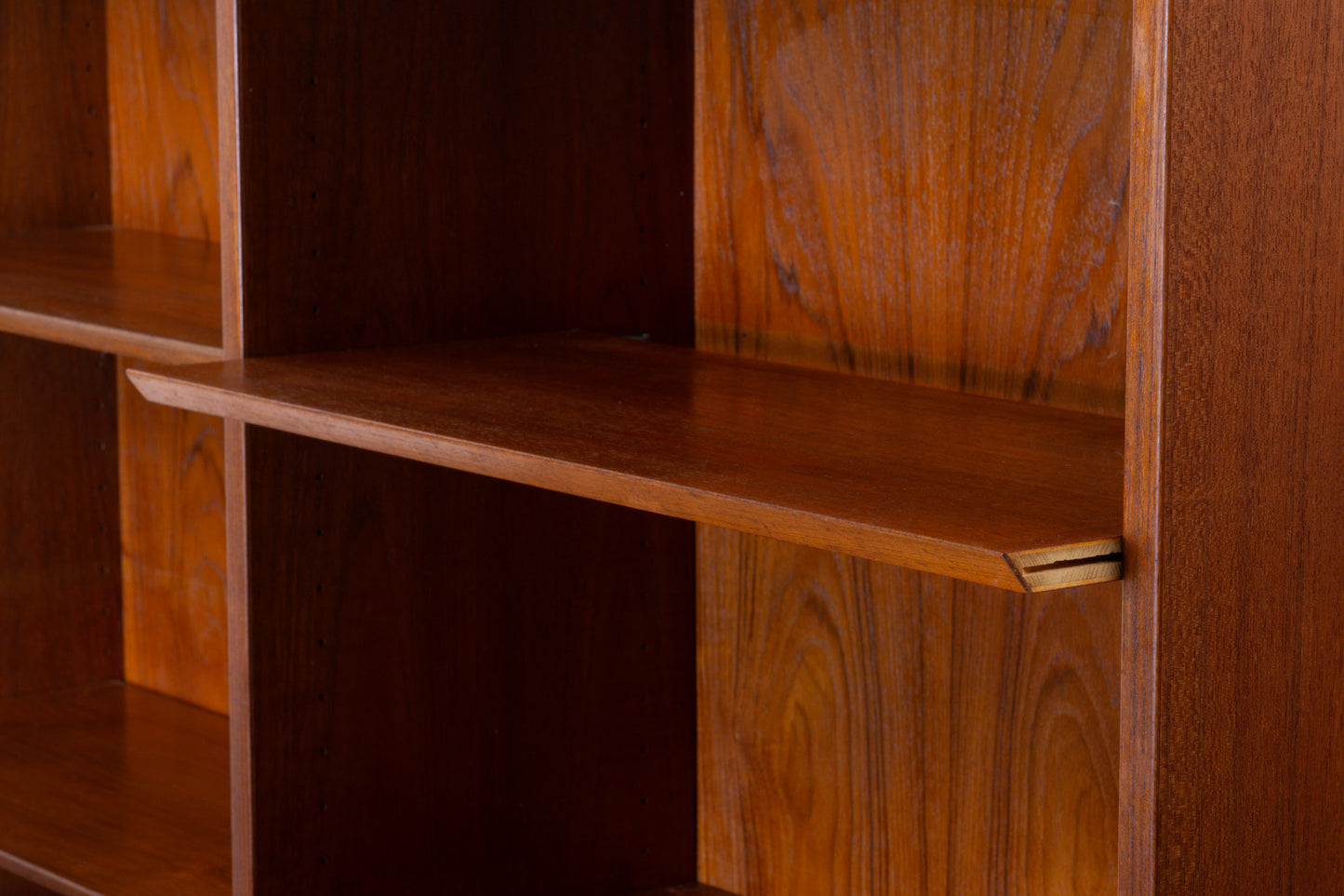 1960s tall teak bookshelf