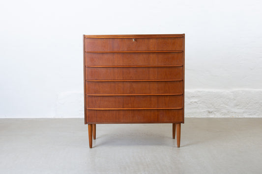 1960s teak chest of drawers - 90W cm