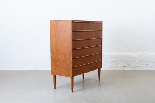 1960s teak chest of drawers - 90W cm