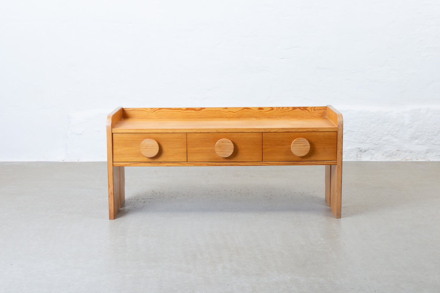 1970s hallway chest in pine