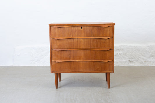 1960s teak chest of four drawers