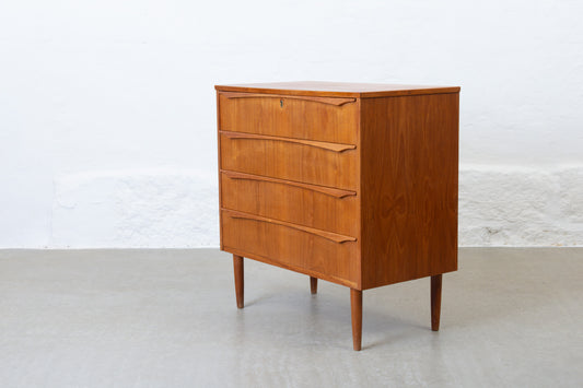 1960s teak chest of four drawers