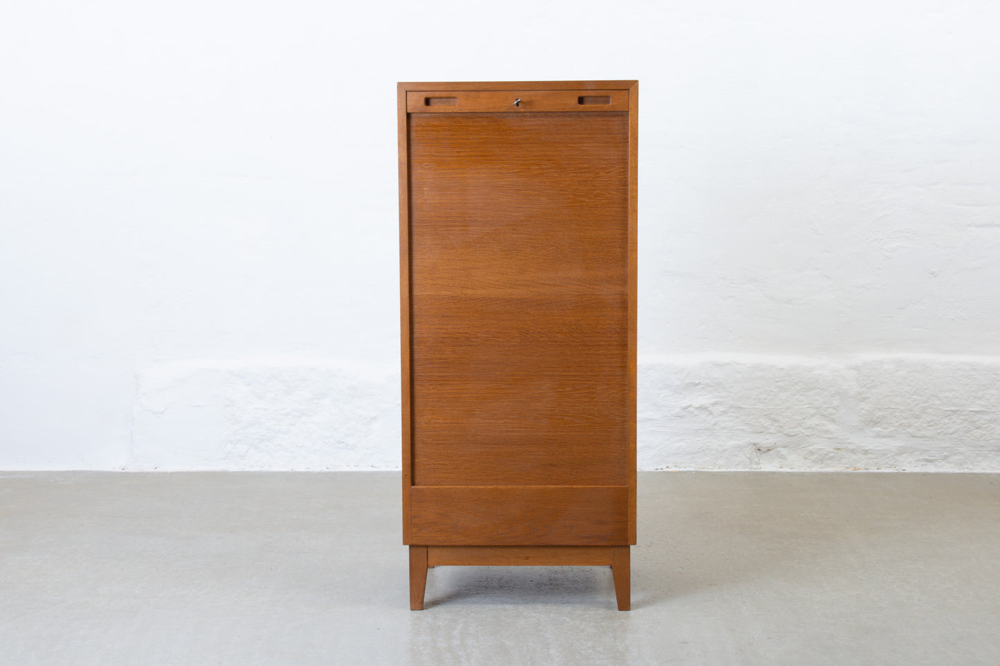 1960s oak archive cabinet