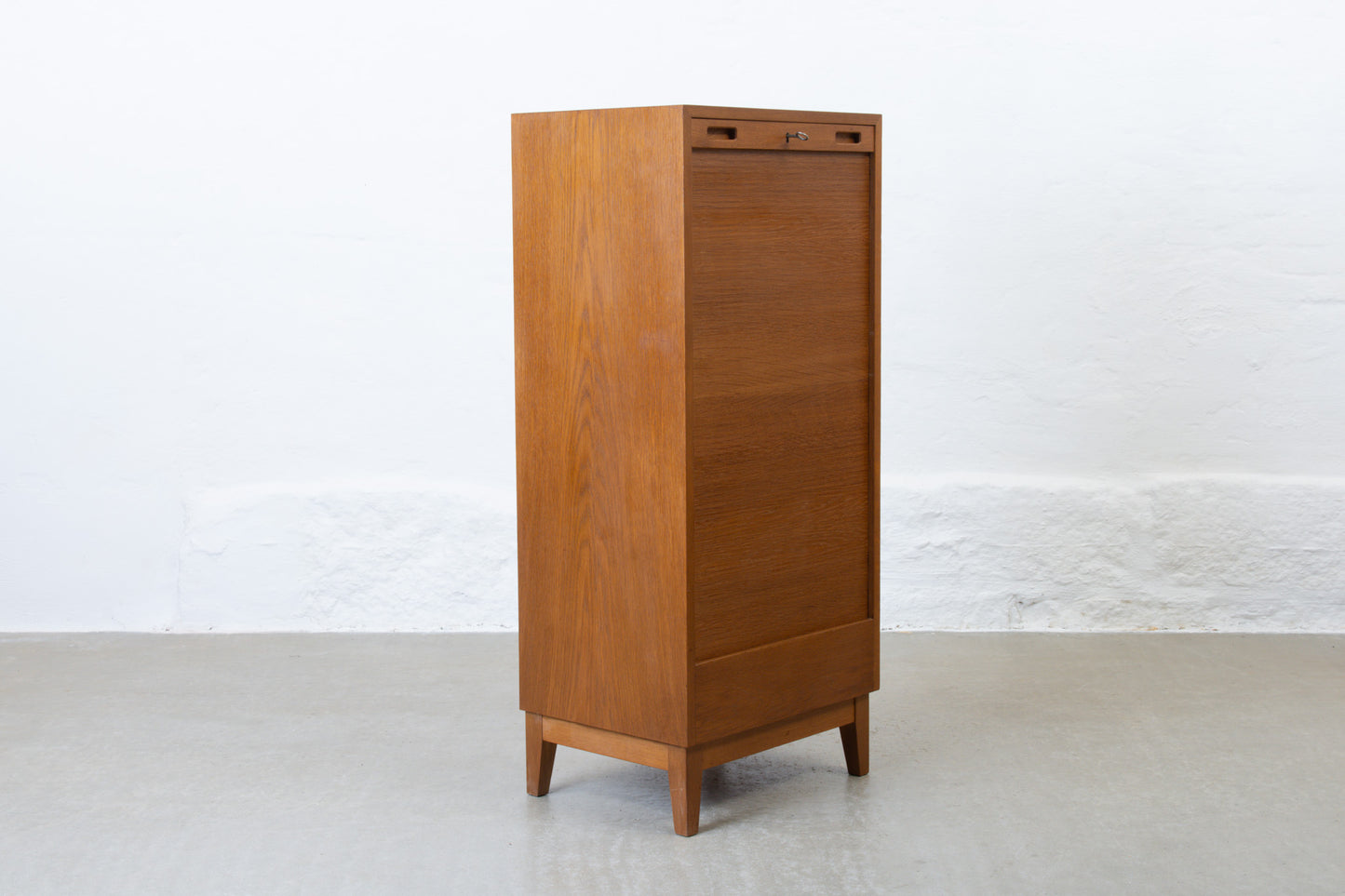 1960s oak archive cabinet
