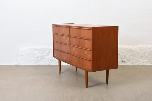 1960s double bay chest of drawers in teak