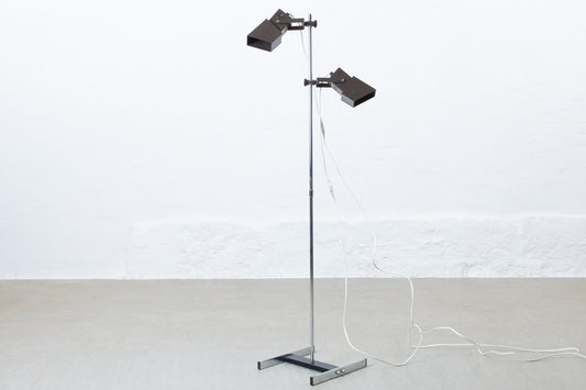 1970s twin-headed floor lamp by Davids Lampe