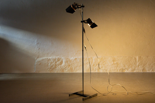 1970s twin-headed floor lamp by Davids Lampe