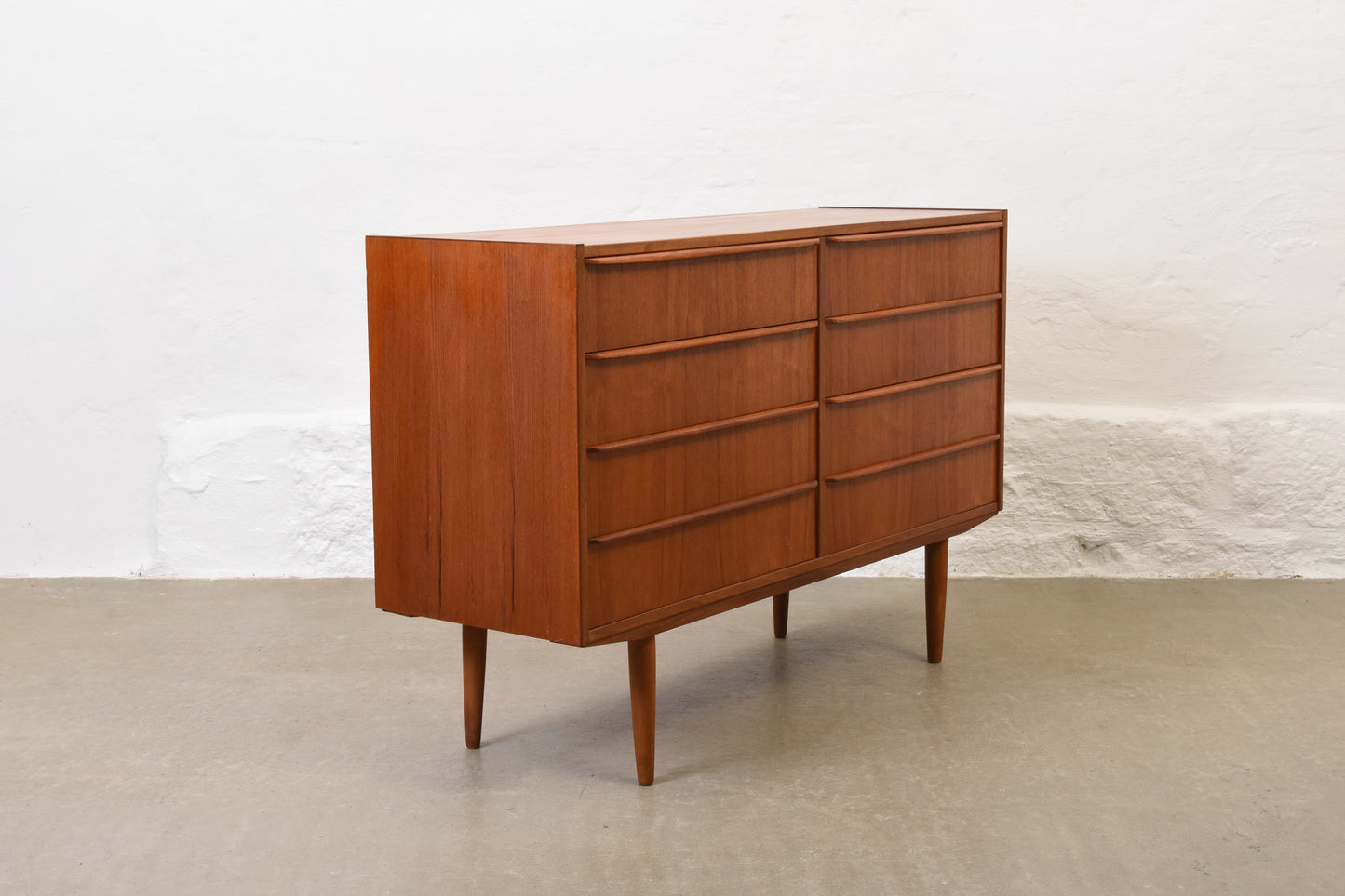 1960s double bay chest of drawers in teak