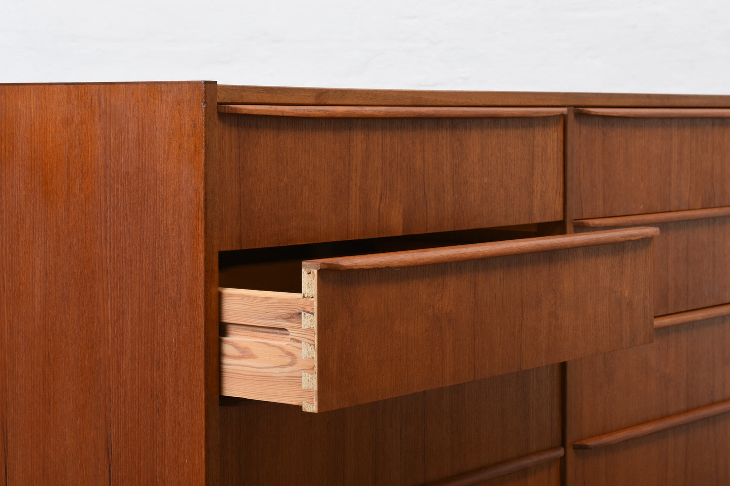 1960s double bay chest of drawers in teak