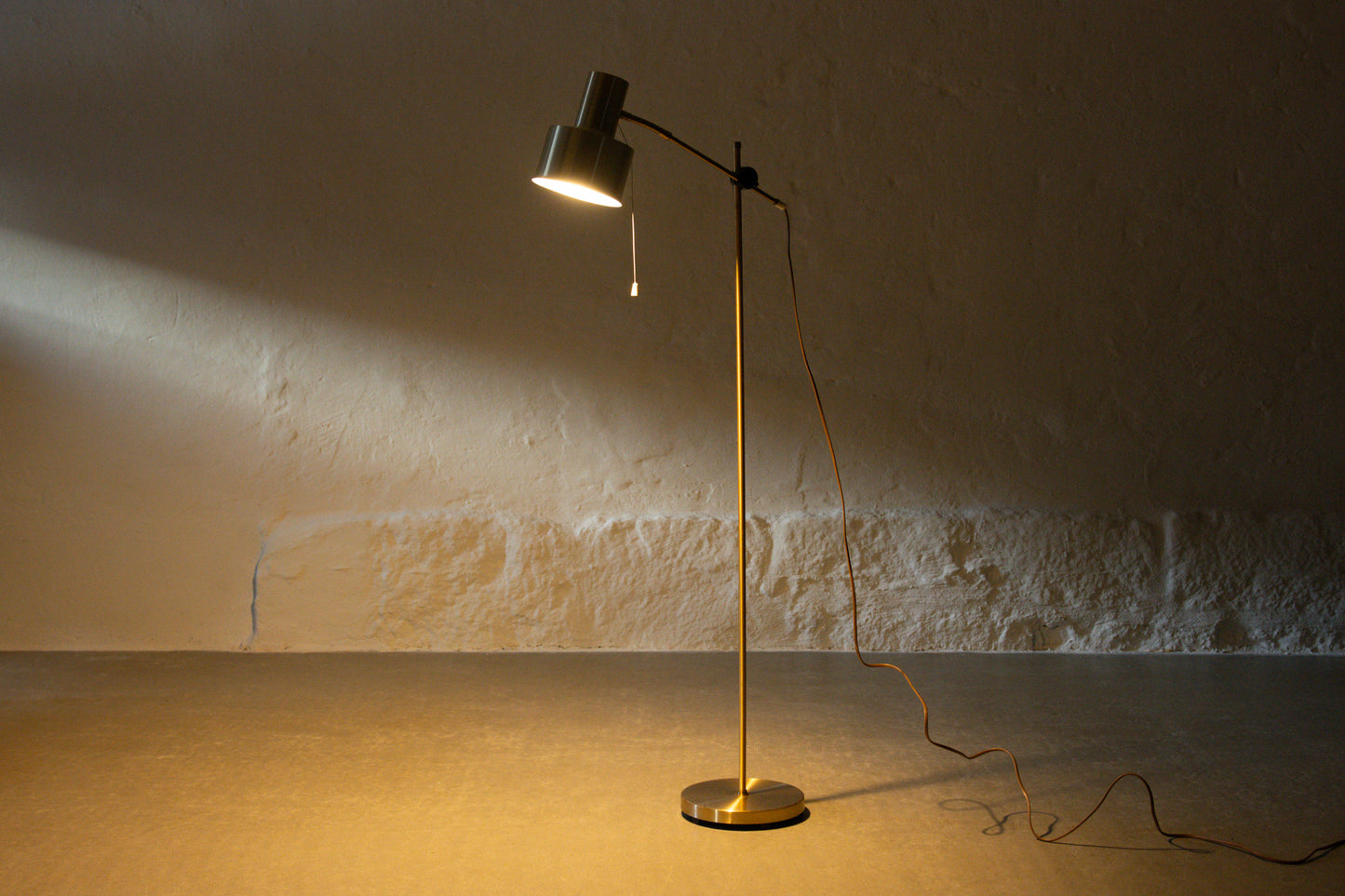 Two available: 1970s brass floor lamps